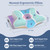 Cervical Pillow for Neck Pain Relief, Ergonomic Neck Pillow for Sleeping, Contour Side Sleeper Pillow for Neck Support, Orthopedic Cooling Memory Foam Pillows for Back Stomach Sleepers (White & Blue)