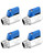 QWORK Mini Ball Valve, 4 Pack 1/2" NPT Thread Female and Male 304 Stainless Steel Shut-Off Valves