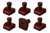 Impresa Pack of 6 Wood Quilt Wall Hanger Clips - Mahogany, Wood Extra-Wide Grip Clips for Hanging Quilts on Wall - Heavy-Duty Textile Art Holder Design - Mahogany Finish Mounts for Photo Display