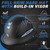 UM ULTRAMAXX Full Brim Hard Hat with Build-in Visor, ANSI Z89.1 OSHA Approved Construction Safety Helmet with Chin Strap for Men Women (Matte Black Helmet+Tinted Visor)