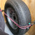 Black Universal Trailer Spare Tire Carrier Bracket