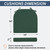 Basic Beyond Chair Cushions for Dining Chairs 4 Pack, Kitchen Chair Cushions with Ties and Non Slip Backing, 16 x 16 inches Chair Pads for Dining Chairs (Forest Green)