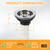 Kitchen Sink Drain Assembly, Basket Strainer with Knob, 3-1/2 Inch Sink Drain Stopper Plug, Threaded Plastic Sink Strainer Tailpiece 1-1/2 in
