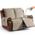 KinCam Waterproof Loveseat Recliner Covers Washable, 2 Seater, Khaki