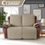 KinCam Waterproof Loveseat Recliner Covers Washable, 2 Seater, Khaki