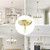 Eumyviv 10 Feet Heavy Duty Gold Chain with 5" Light Canopy Kit for Chandelier, Swag Light Kit Light Fixture Mounting Bracket for Hanging Light,L0019