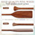 Silipull 2 Pcs Wooden Canoe Oar Paddle, 4 Ft, Classic Blades, Walnut