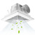 FEITON 90 CFM Bathroom Exhaust Fan, 1.0 Sone, 4-Inch Duct, 8 x 8 Cutout