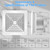 FEITON 90 CFM Bathroom Exhaust Fan, 1.0 Sone, 4-Inch Duct, 8 x 8 Cutout