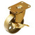 FactorDuty 3.5 inch with Brake Locking Caster Vintage Swivel Caster Copper Antique Gold Cast Iron Wheel Industrial Heavy Duty Rustic Retro Antique Cart Style 900LB Overall Capacity Set of 4