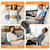 Triple Fusion Back Massager with Stretching, Vibration and Heat, 3-in-1 Electric Lumbar Pillow for Lower Back Tension Relief, Deep Tissue Relaxation Massage for Home, Office, Bed, Sofa, and Car Use