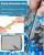 Pawfly 6 Inch Aquarium Fish Net with Telescopic Stainless Steel Handle Larger Square Net with Soft Fine Mesh Sludge Food Residue Wastes Skimming Cleaning Net for Fish Tanks Small Koi Ponds and Pools