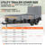 SKYJDM 6 x 10 All-Weather Protection Utility Trailer Cover, Light Gray