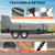 SKYJDM 6 x 10 All-Weather Protection Utility Trailer Cover, Light Gray