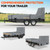 SKYJDM 6 x 10 All-Weather Protection Utility Trailer Cover, Light Gray