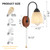 KLOSM Black Wall Sconce Light with Pull Chain, Modern Wall Sconces Indoor