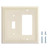 Henne Bery Sunken Pearls Heavy Duty Decorative Wall Plate Switch Plate Outlet Cover, Durable Solid Zinc Alloy (Toggle/Decorator, Light Almond)