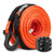 ZESUPER 3/8" x 100ft Synthetic Winch Rope Dyneema 12 Strand Winch Cable Car Tow Recovery Cable Winch Line Recovery Kit Winch Replacement Cable 26500 lbs for 4WD Off Road Vehicle Truck (Orange+Stopper)