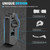 SKYJDM Motorcycle & Helmet Anti-Theft Grip Lock Combo, Black