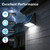 Lightdot 1-Pack Solar Sconce Lights Outdoor,100W HPS Eqv 5000K Dusk-to-Dawn
