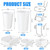 Roowest 60 Pcs Pegboard Cups Pegboard Bins Set, Wall Organizer with Hooks and Loops, Hooks Assortment Organizer Accessory for Office Storage Garage Craft Workshop(White)