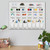 Roowest 60 Pcs Pegboard Cups Pegboard Bins Set, Wall Organizer with Hooks and Loops, Hooks Assortment Organizer Accessory for Office Storage Garage Craft Workshop(White)