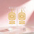 Trendy Boho Earrings, Gold Stainless Steel Bohemian Flower Earrings, Dangle Antique Retro 60s 70s Scandinavian Floral Jewelry for Women