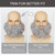Yan Dream Short Grey Curly Fake Beard for Men Classic Full Fake Beard and Mustache Costume Facial Hair for Cosplay
