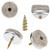 QWORK Screw-On Felt Pads for Wooden Furniture, 1.1 Inch Chair Glides, Chair Pads, Pack of 24 Floor Protectors for Furniture Legs