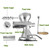 304 Stainless Steel Wheatgrass Juicer, Hand Crank Fruit Press for Wheatgrass and Leafy Green, Manual Juicer for Celery Kale Spinach Parsley Pomegranate Apple Grape