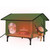 REAPALOT Heated Cat House for Outside Cat in Winter, Insulated Outdoor Feral Cat Shelter with Cat Heating Pad, Elevated Heated Kitty House for Multiple Cats (Green, L(24.4"x16.9"x24.4"))