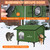 REAPALOT Heated Cat House for Outside Cat in Winter, Insulated Outdoor Feral Cat Shelter with Cat Heating Pad, Elevated Heated Kitty House for Multiple Cats (Green, L(24.4"x16.9"x24.4"))