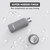 Exllena Small Water Bottle 12oz with Clip, Double Wall Stainless Steel Vacuum Small Insulated Water Bottle Keeps Drinks Cold 24 Hrs/Hot 12 Hrs for Kids Handbag School BPA Free (Grey)