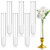 Ninehaoou 6 Pack 5.9" Glass Bud Vase Taper Candle Holder
