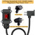 KarlKers Inline Cord Switch with 10-ft 14AWG Cable Piggyback Plug(3-Pronged), IP67 Waterproof Extension Cord, AC/DC 20A-125V,16A-250V Inline Power Switch with Red LED Rocker Button