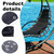 Hanging Lounge Chair Replacement Mesh with Rope Kits Heavy-Duty Waterproof Replacement Mesh for Curved Hanging Lounge Chaise Patio Chairs with Storage Bag, Black, 350 Lbs Capacity