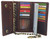 CAZORO Bikers RFID safe Cow Leather Crazy Horse Brown Long Checkbook Trifold Chain Wallet for Men Vintage Texture style