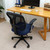 FORCHEER 100% Waterproof Office Chair Seat Cover 20x20 Jacquard Strechable Computer Desk Chair Seat Cushion Slipcover 1 Piece Washable-Navy