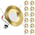 ZYC Gold 6 Inch Retrofit LED，12 Pack 6" Dimmable Retrofit Downlights can Light,2700K/3000K/4000K/5000K/6000K Selectable, Damp Rated Can Lights, Baffle Trim, 15W 1200Lm(Gold, 6 inch)