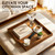 MAONAME Extra Large Ottoman Tray, 24" Square Black Walnut Wood Serving Tray