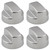 JPKTA 4 Pack 811195 Range Hood Knob Replacement Part Compatible with Sub-Zero Wolf Pro Ventilation Hood Knob Replaces for 805328 KIP5D44 B002MFNQ34 5D44