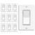 BESTTEN 10 Pack 3-Way Decorator Wall Light Switch with Wallplate, 15A 120V/277V, Single Pole or Three Way, On/Off Paddle Rocker Interrupter, UL Listed, White