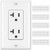 BESTTEN 50PK 20 Amp Decor Receptacle Outlet, UL Listed, White