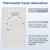 QCG White Double Pole Line Volt Thermostat Cover with Knob, 2 Pack
