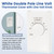 QCG White Double Pole Line Volt Thermostat Cover with Knob, 2 Pack