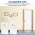 QCG White Double Pole Line Volt Thermostat Cover with Knob, 2 Pack