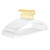 MIZGI Clear Hangers 50 Pack, Patented Rounded Shoulder Acrylic Hangers