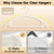 MIZGI Clear Hangers 50 Pack, Patented Rounded Shoulder Acrylic Hangers