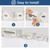 No Hook Shower Curtain with Snap in Liner, Blue Crab and Beach Sign Shower Curtain with Sheer Top Window and Weighted Hem for Bathroom, Double-Layer Waterproof Fabric Shower Curtains, 71" W x 74" L