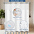 No Hook Shower Curtain with Snap in Liner, Blue Crab and Beach Sign Shower Curtain with Sheer Top Window and Weighted Hem for Bathroom, Double-Layer Waterproof Fabric Shower Curtains, 71" W x 74" L